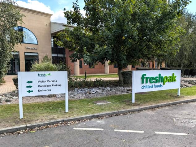 Fresh-pak Chilled Foods exterior directional and site signs